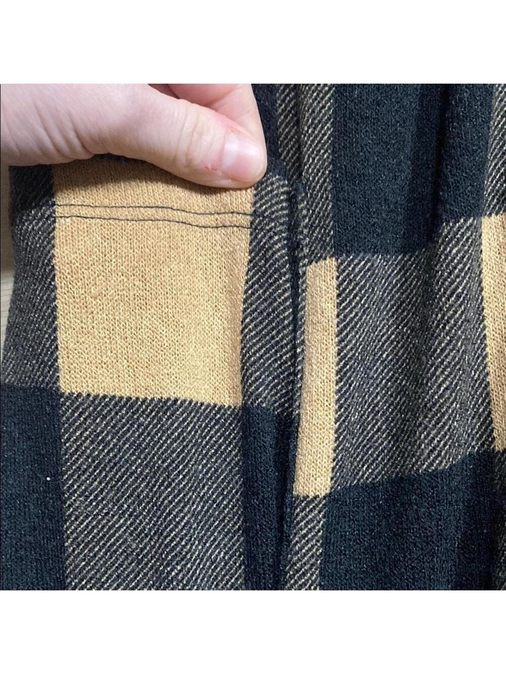 Gilli Black and Tan Plaid Long Sleeve Dress - Picture 7 of 15